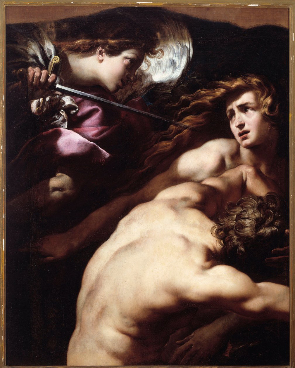 Adam och Eva (olja på duk av Giulio Cesare Procaccini