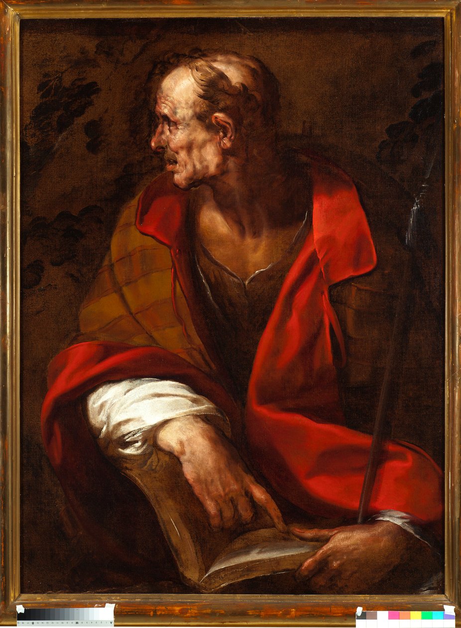 Representation av aposteln Saint Thomas av Giulio Cesare Procaccini