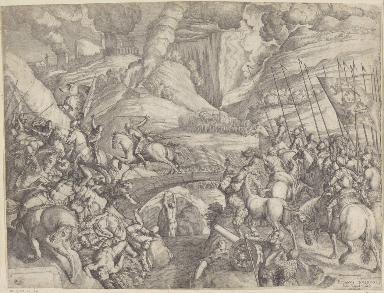 Slaget vid Spoleto av Giulio Fontana