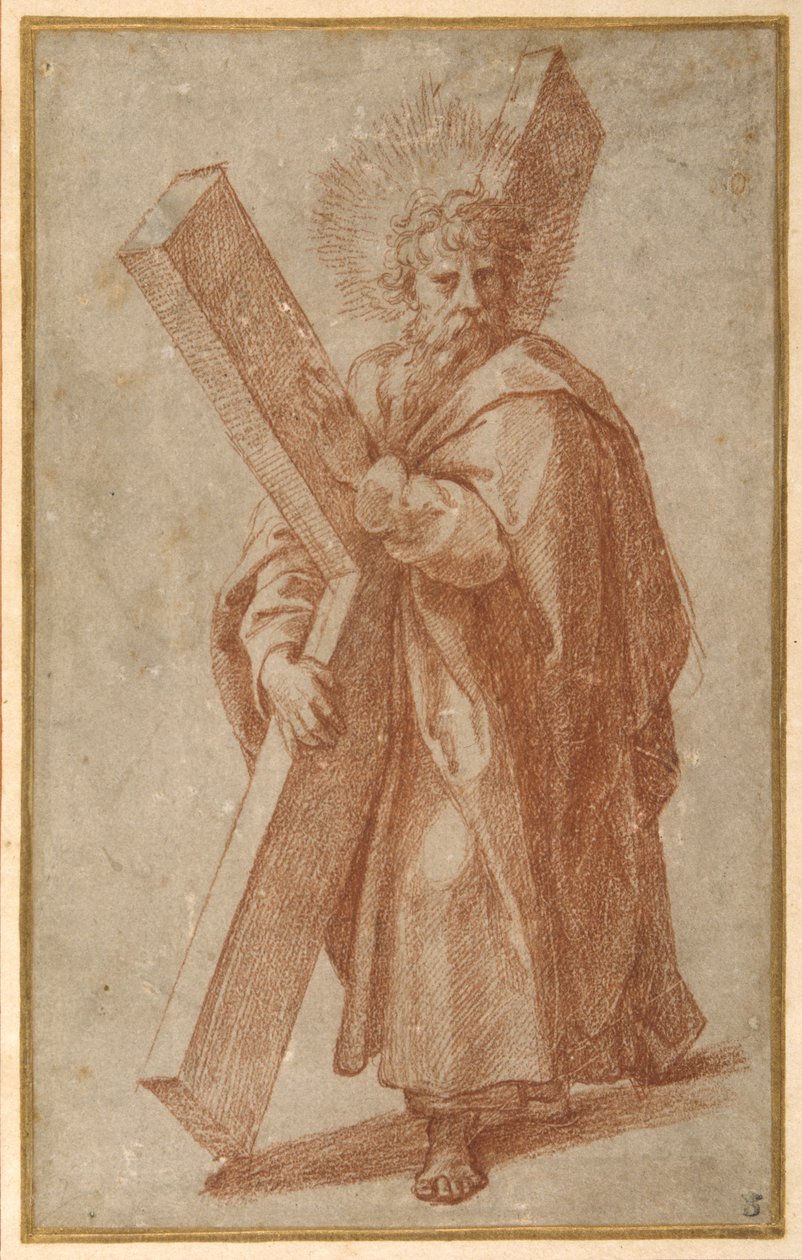 De tolv apostlarna: St. Andreas av Giulio Romano