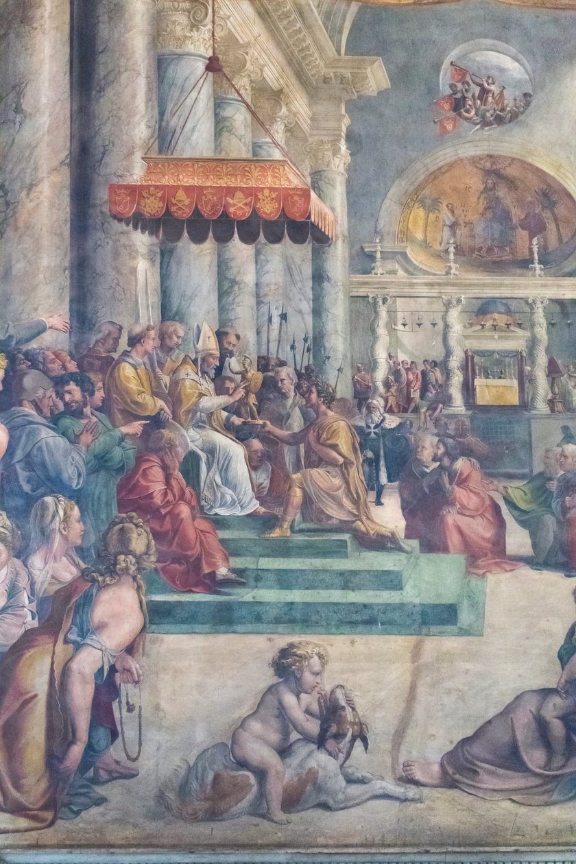 Donationen av Rom, detalj av Giulio Romano