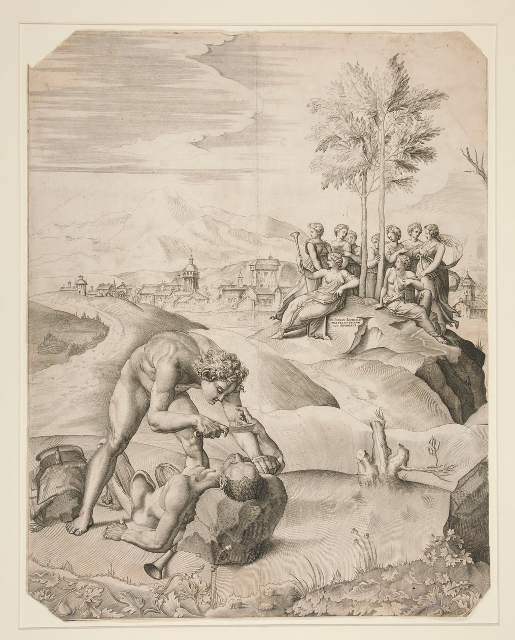 Flätning av Marsyas av Giulio Sanuto