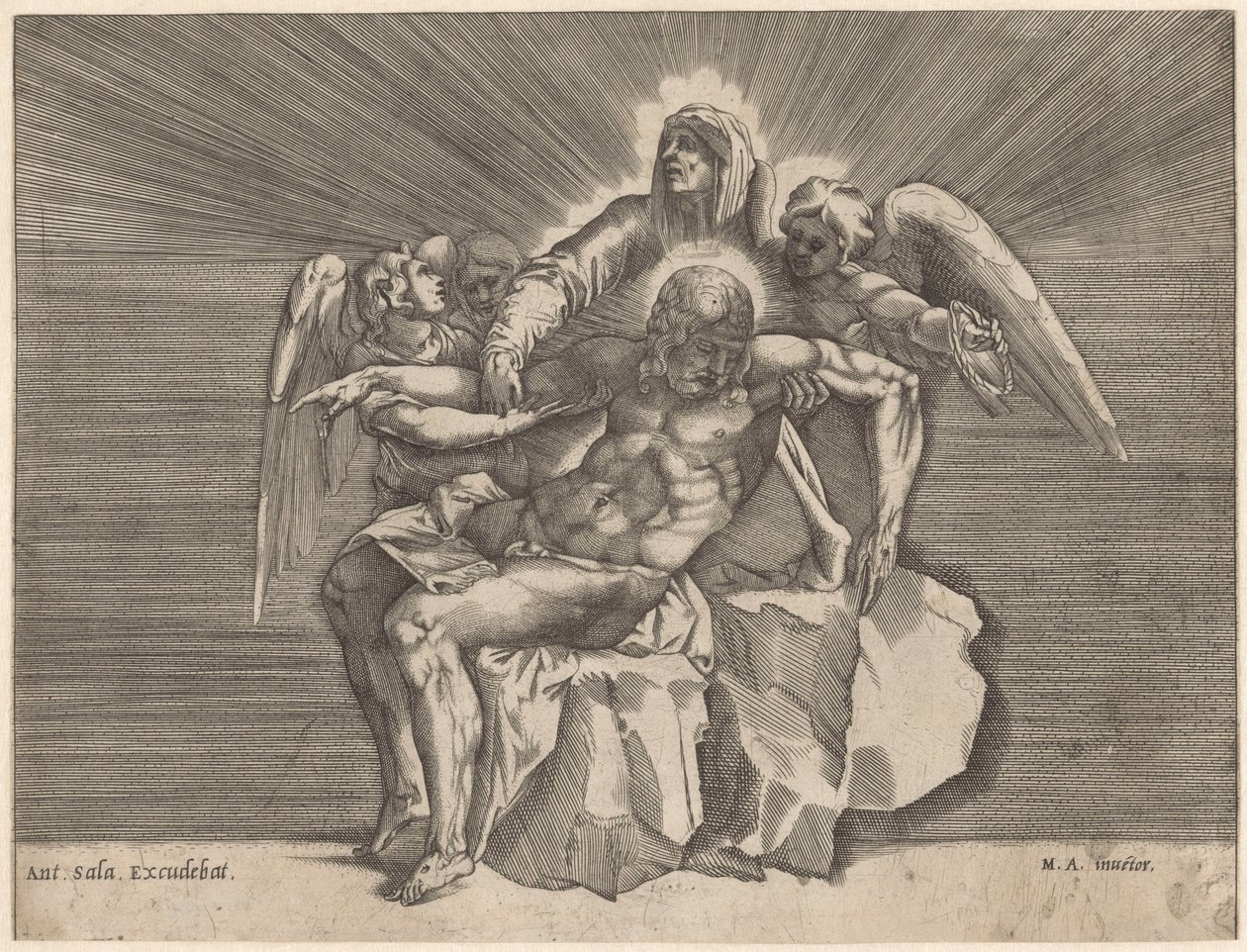 Pieta av Giulio Sanuto