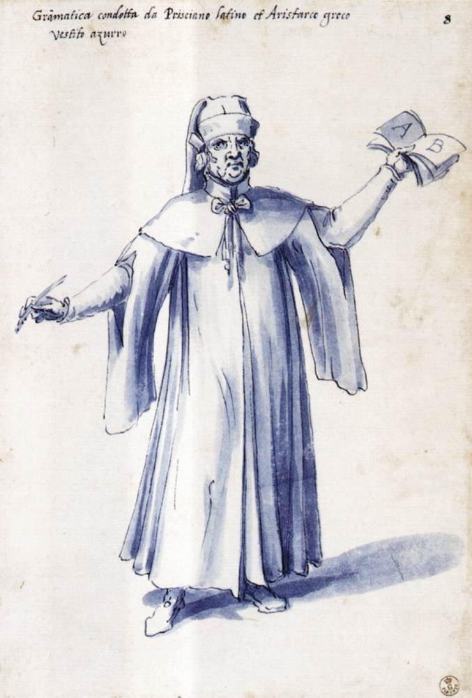 Costume of the allegorical figure Grammar av Giuseppe Arcimboldo