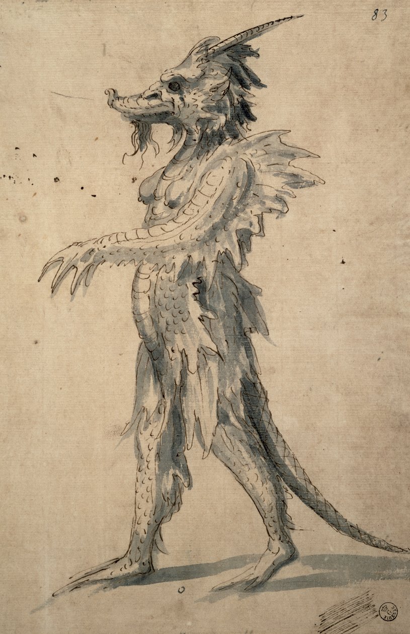 Design för en drake av Giuseppe Arcimboldo