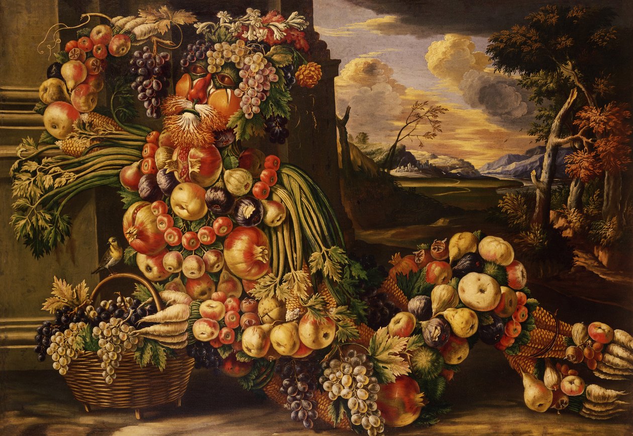 Sittande figur av sommaren, 1573 av Giuseppe Arcimboldo