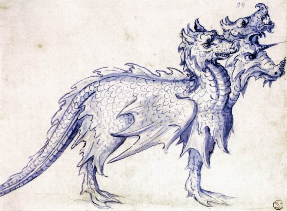 Sketch for a Cerberus av Giuseppe Arcimboldo