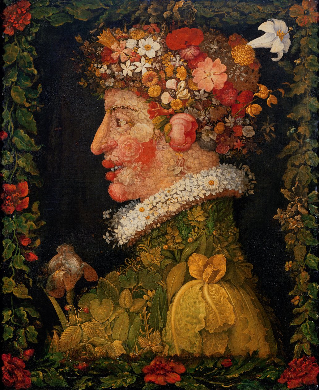 Spring, från en serie som skildrar de fyra årstiderna, 1573 av Giuseppe Arcimboldo