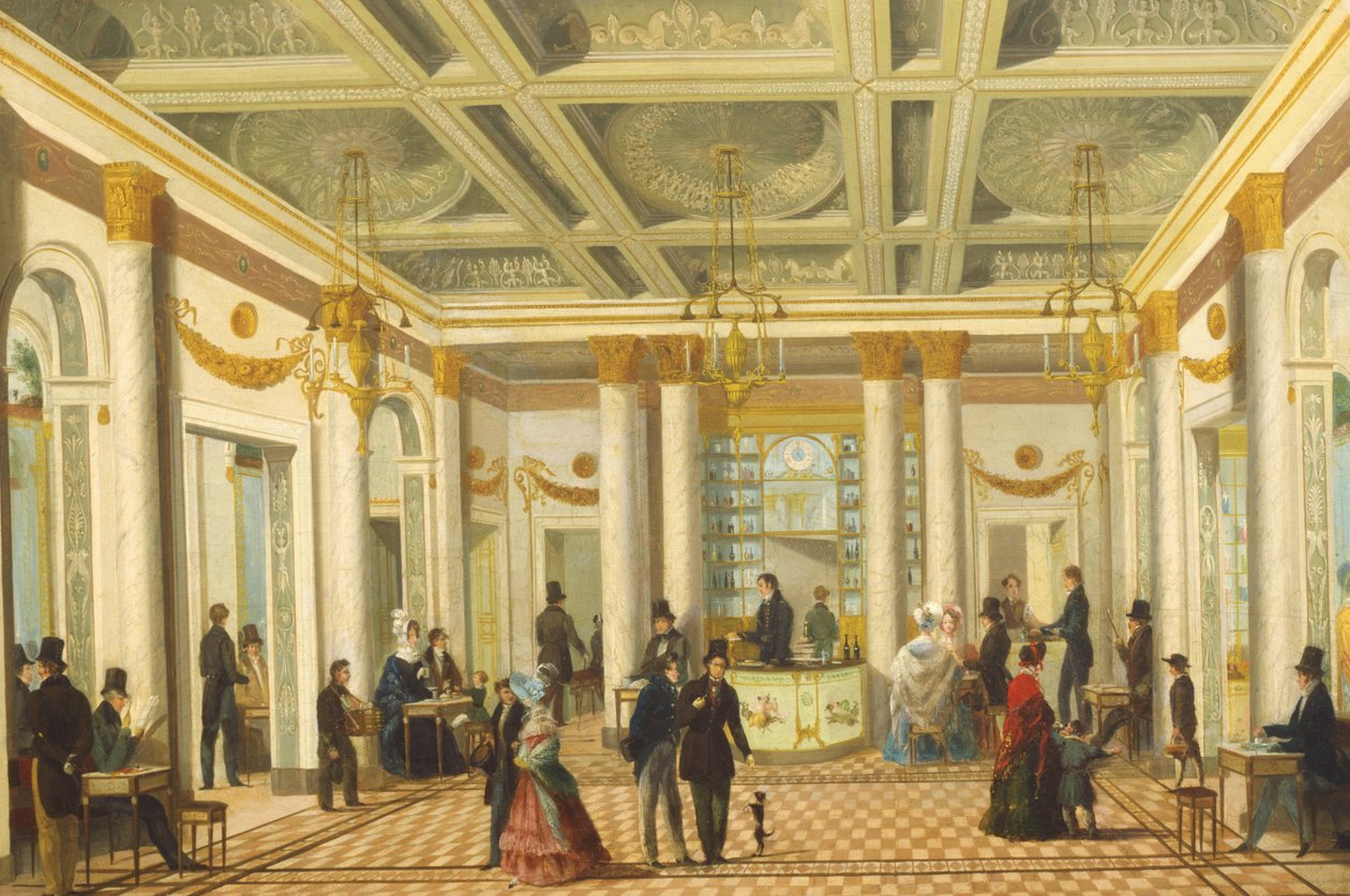 Caffè dei Servi, Milano av Giuseppe Bernardino Bison