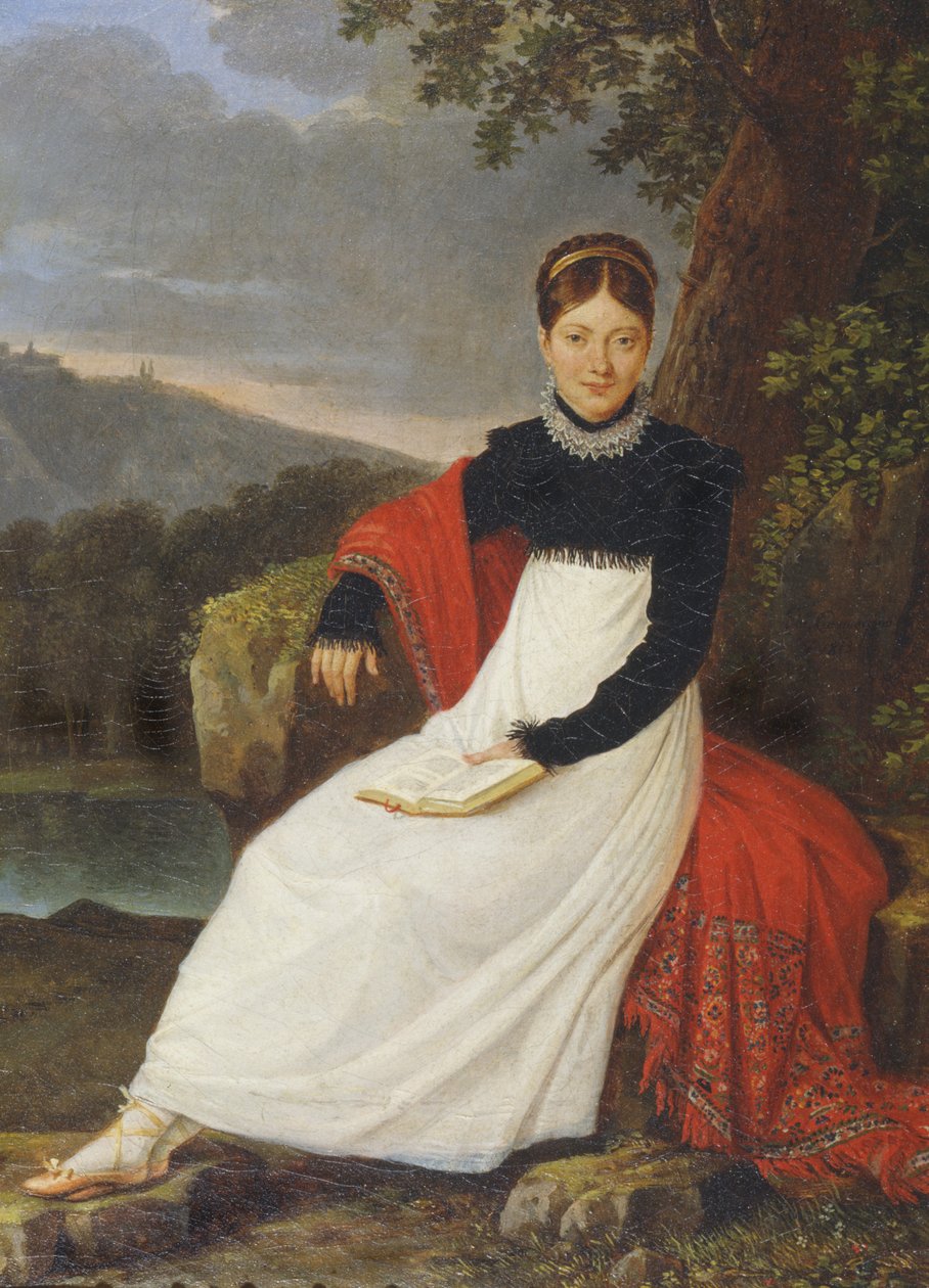 Porträtt av drottning Maria Carolina av Neapel av Giuseppe Cammarano
