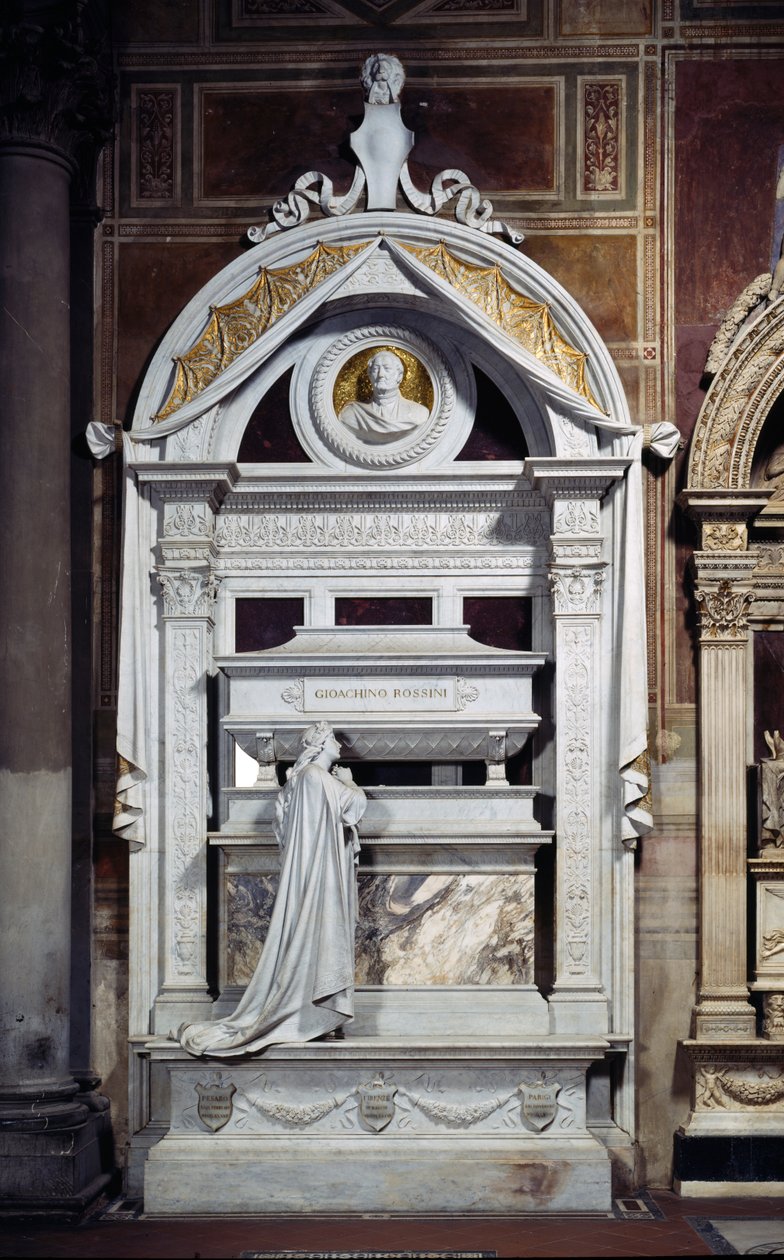 Monument till Gioacchino Rossini (1792-1868) 1900 (marmor) av Giuseppe Cassioli
