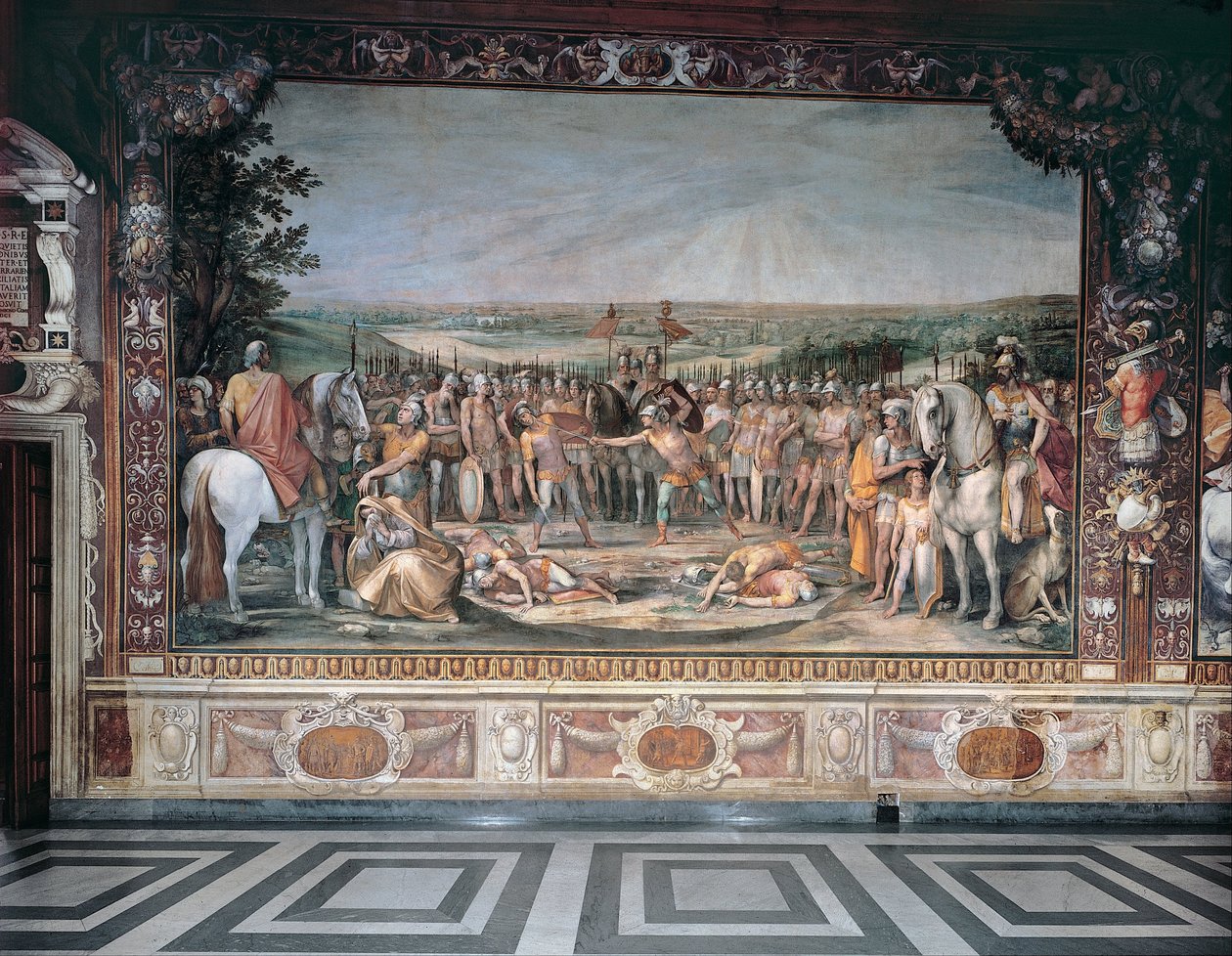 Combat of the Horatii and the Curiatii  av Giuseppe Cesari