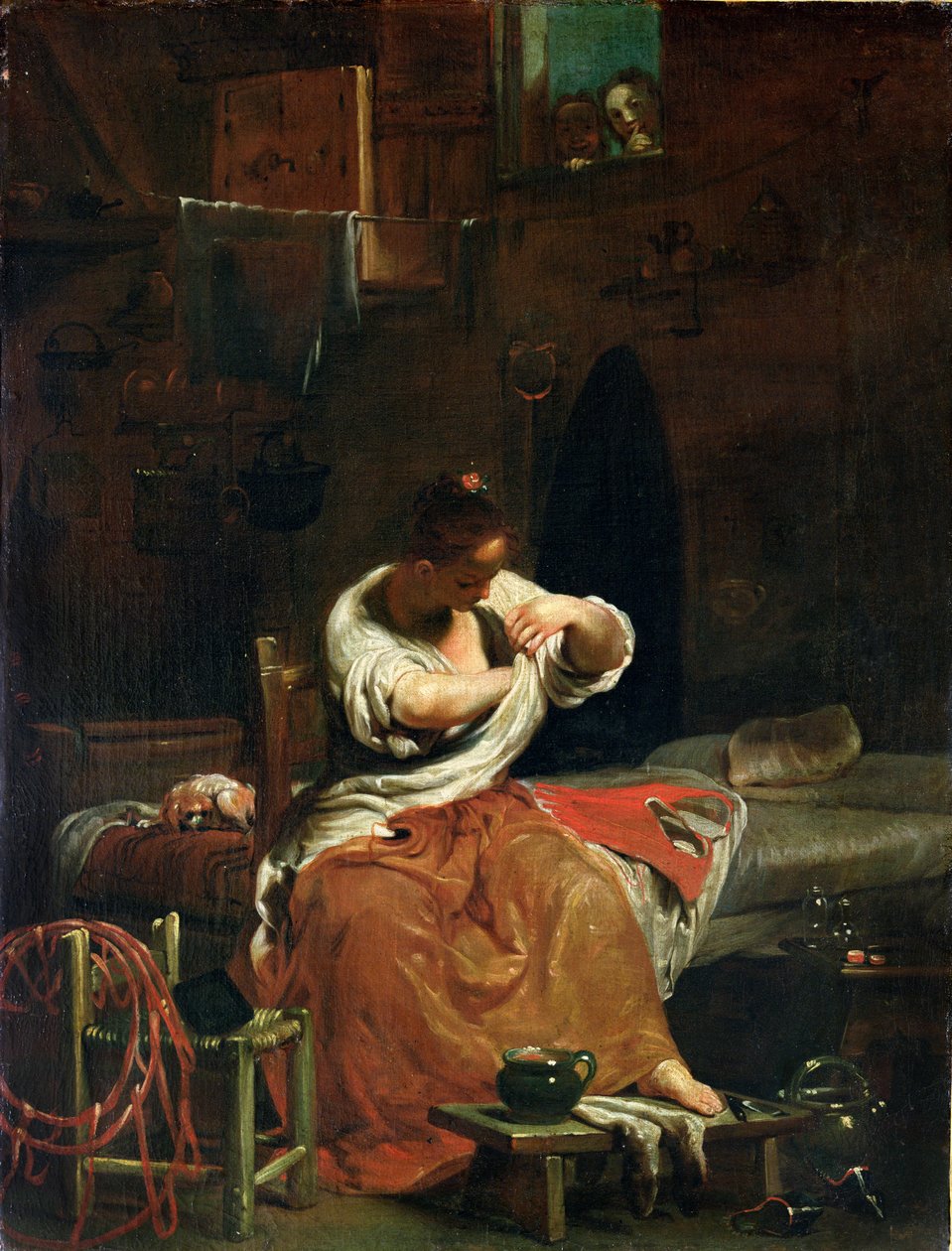 Loppan, c.1715-20 av Giuseppe Maria Crespi