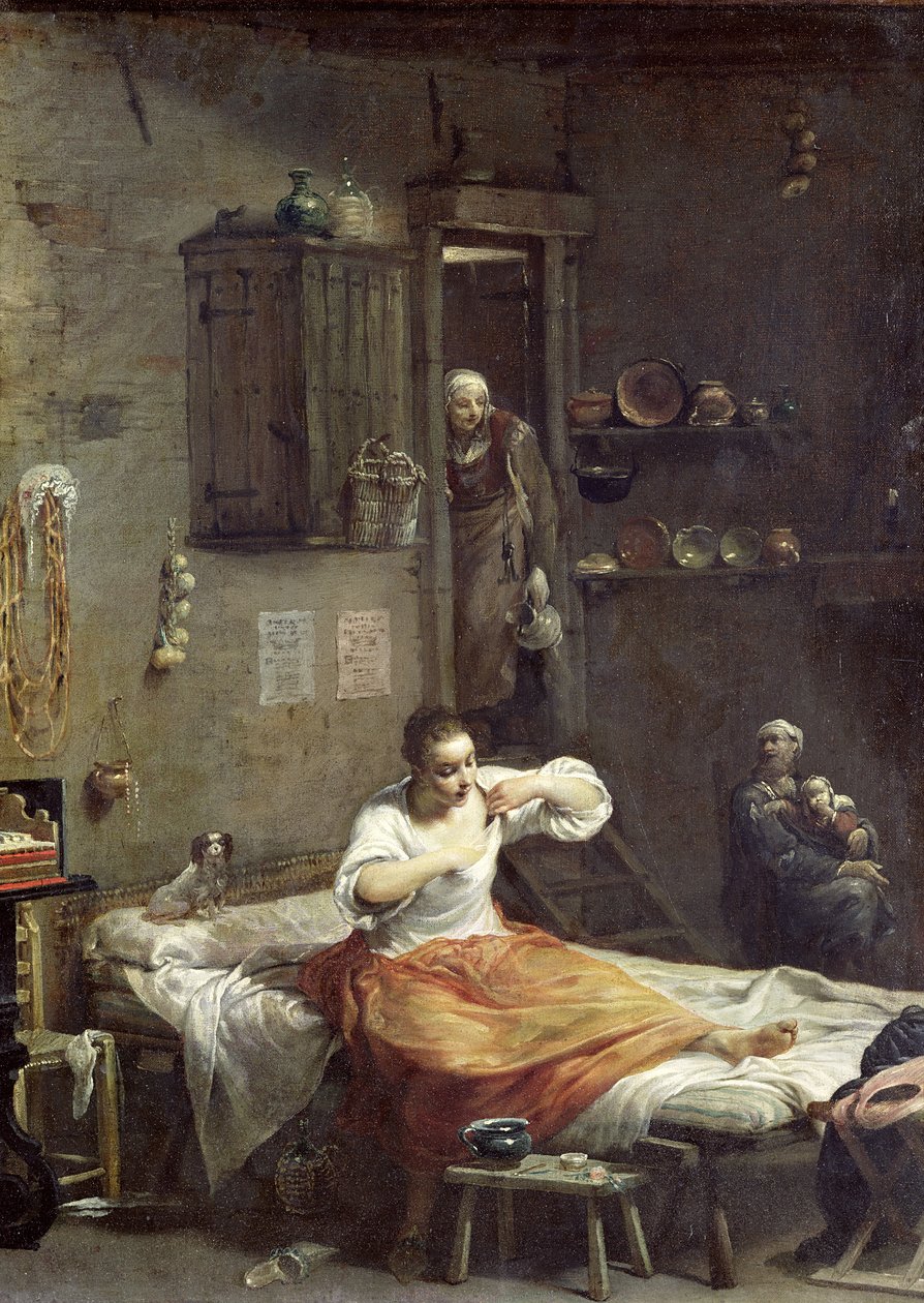 Kvinnan med loppan av Giuseppe Maria Crespi