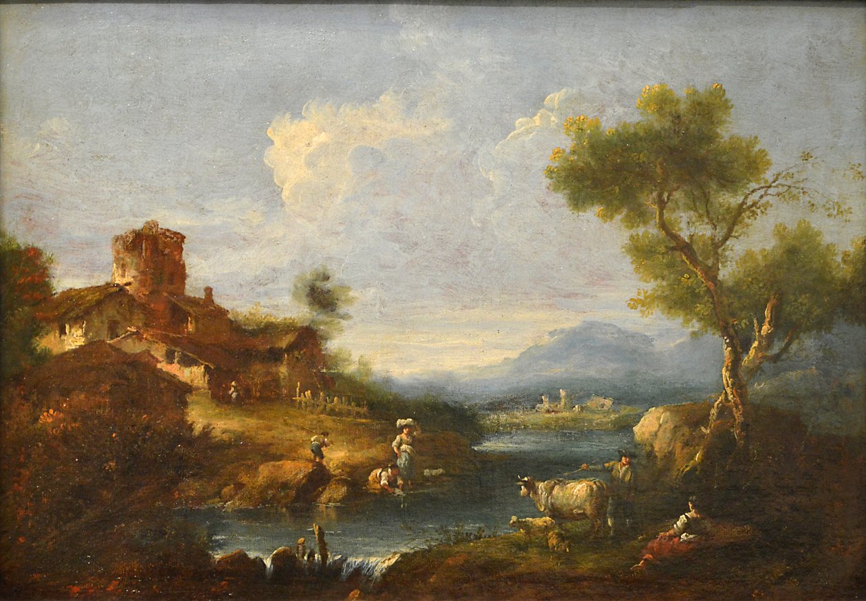 Pastoralt landskap av Giuseppe Zais