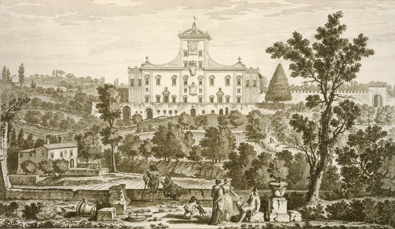 Villa Ricci på Pozzolatico av Giuseppe Zocchi
