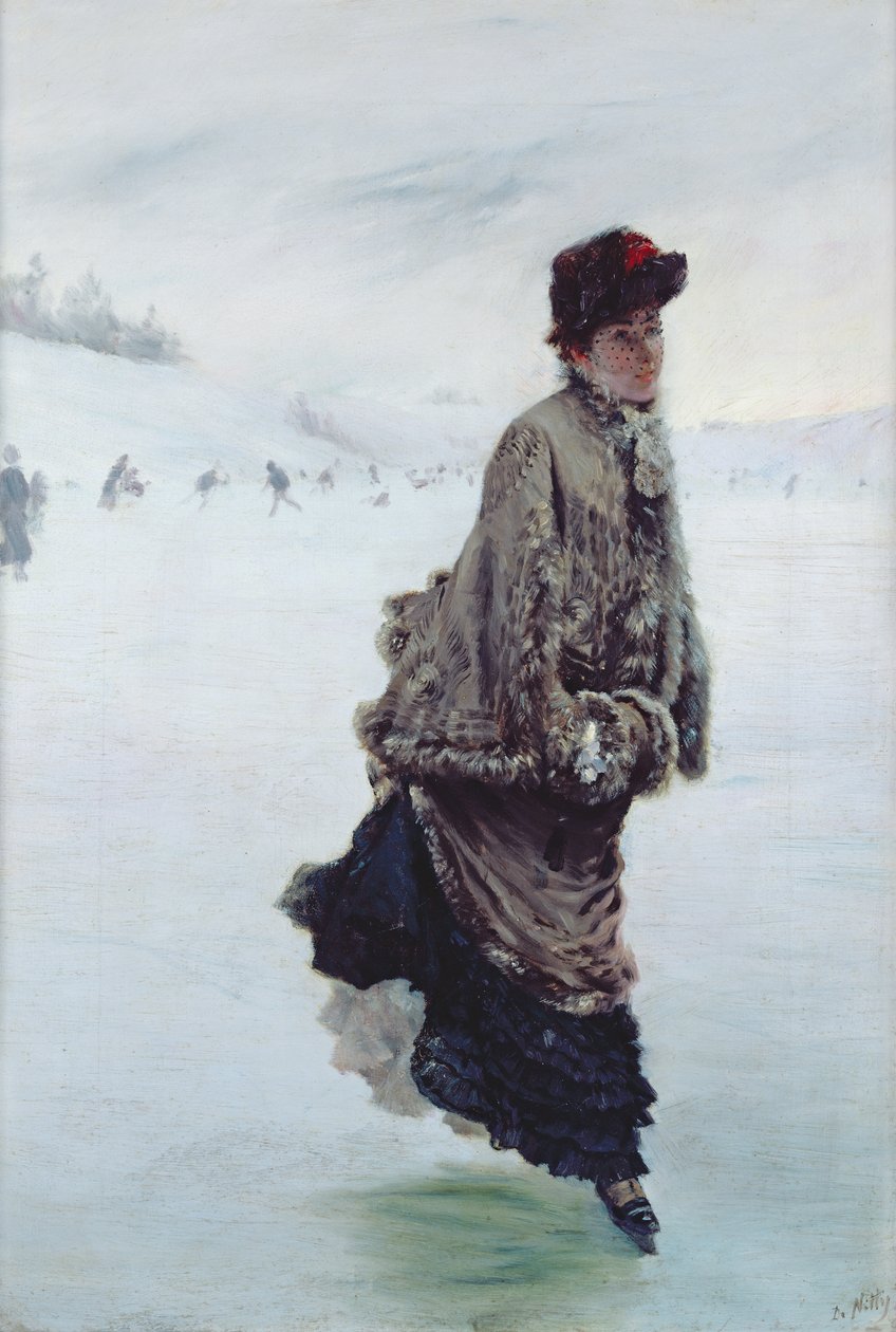 Skater-svensken av Giuseppe de Nittis
