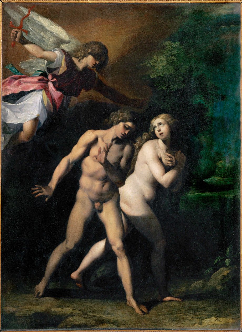 Adam och Eva förvisade från paradiset... av Giuseppe (1568 1640) Cesari