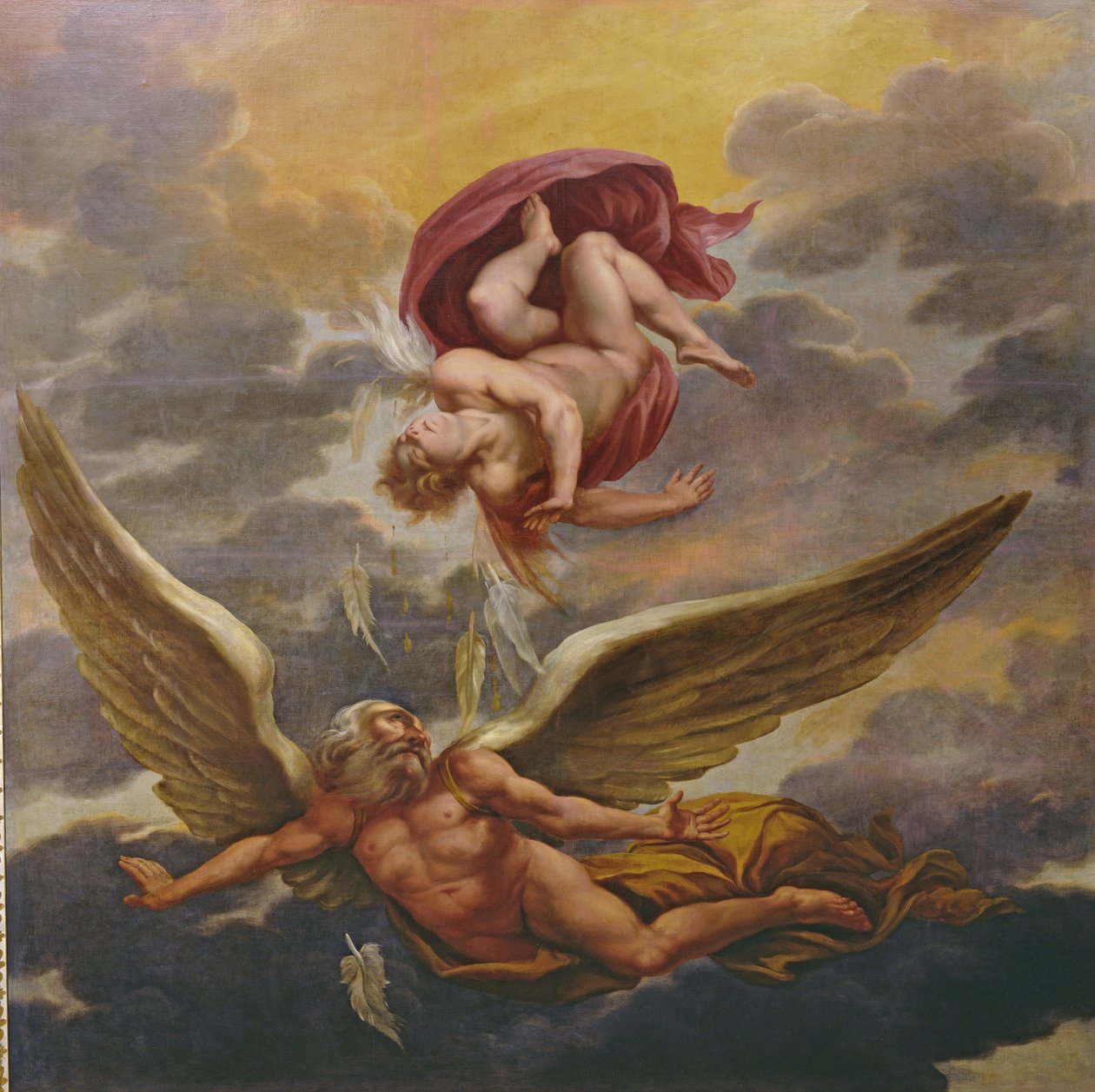 Daedalus och Ikaros (takmålning) av Giuseppe Cesari