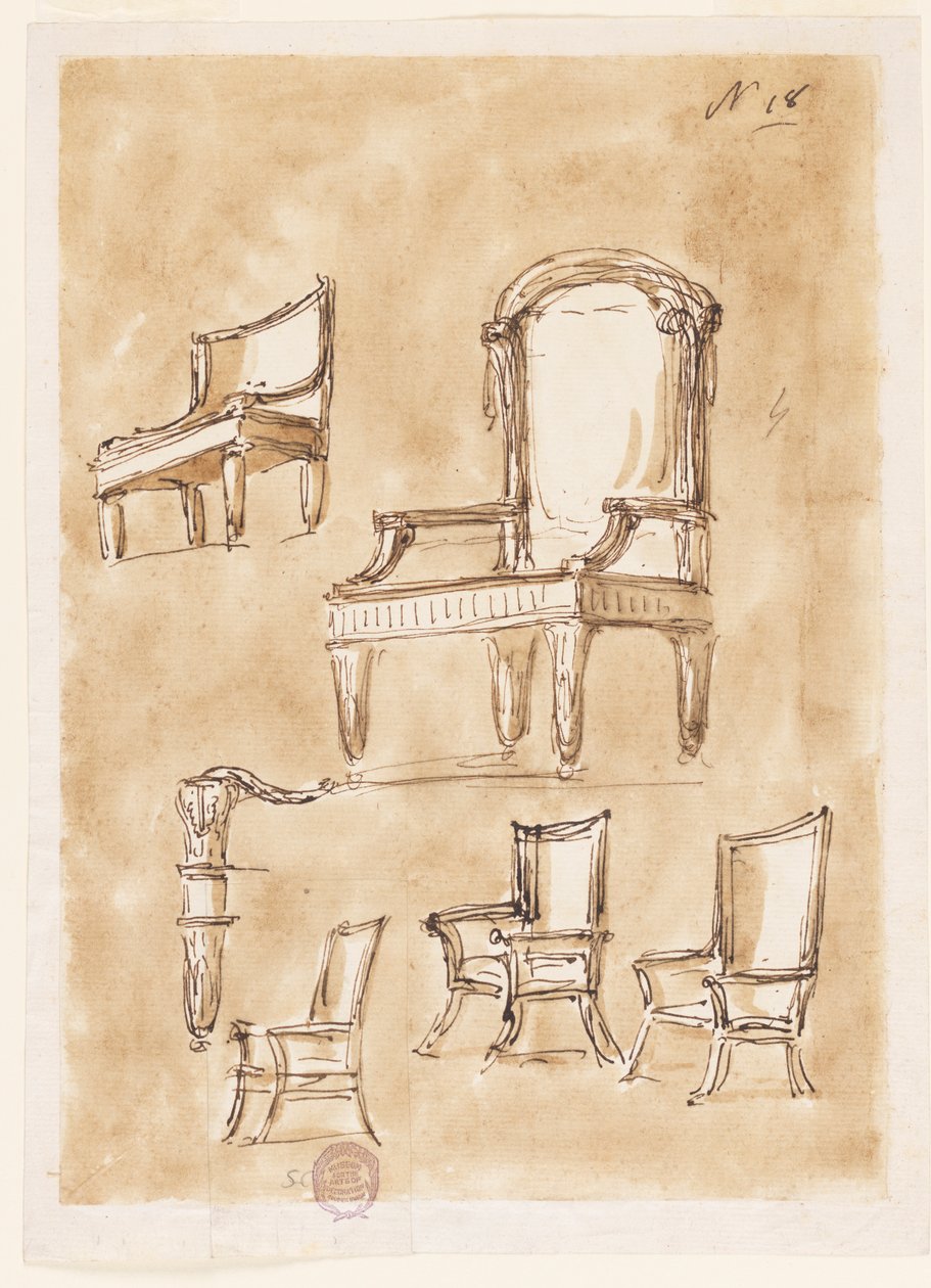 Design för stolar av Giuseppe Barberi