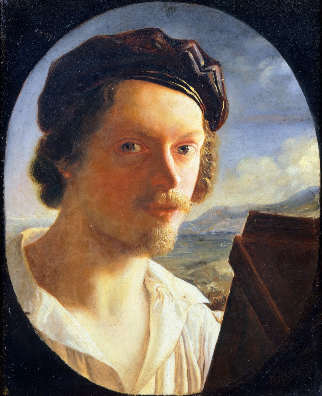 Självporträtt av Giuseppe Bezzuoli (1784-1855) av Giuseppe Bezzuoli
