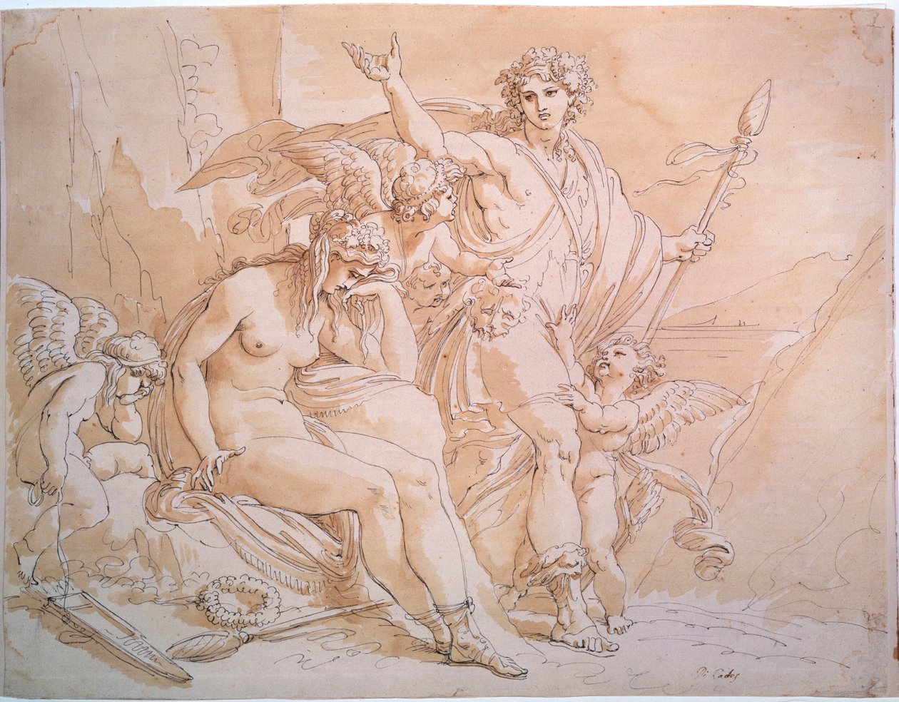 Bacchus och Ariadne, 1780-talet. av Giuseppe Cades