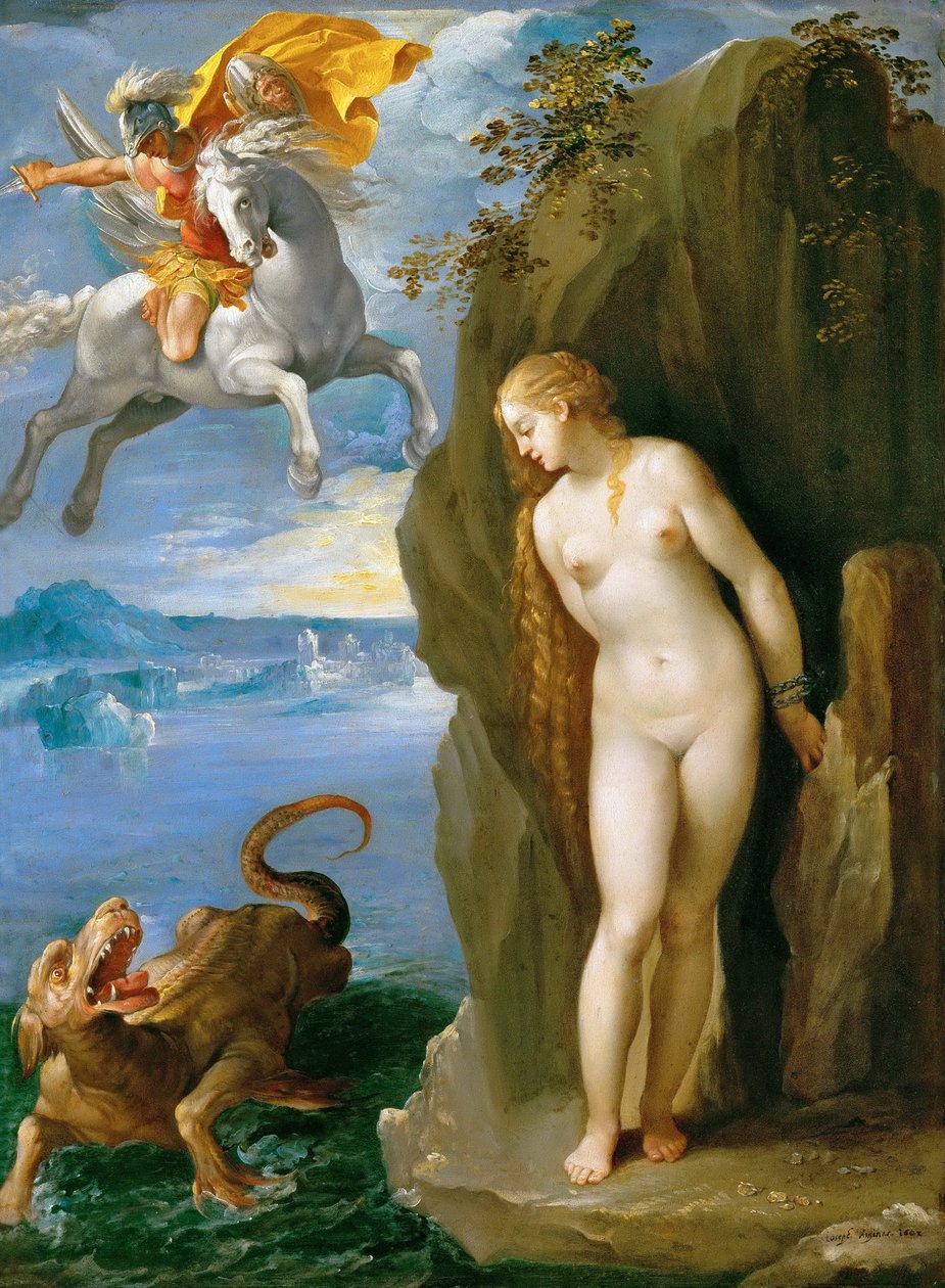 Tyska: Perseus befreit Andromeda Perseus och Andromeda av Giuseppe Cesari