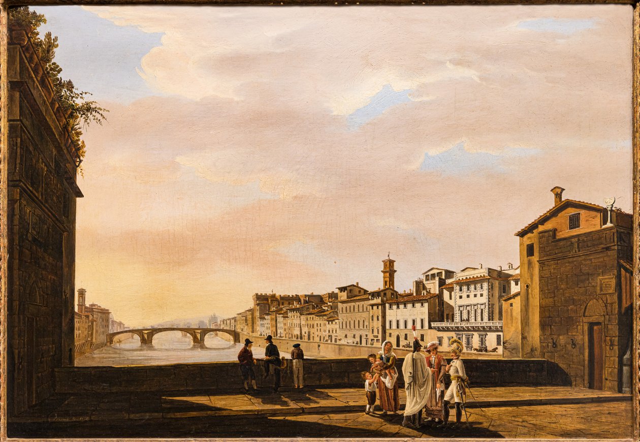 Utsikt från Ponte Vecchio av Giuseppe Gherardi