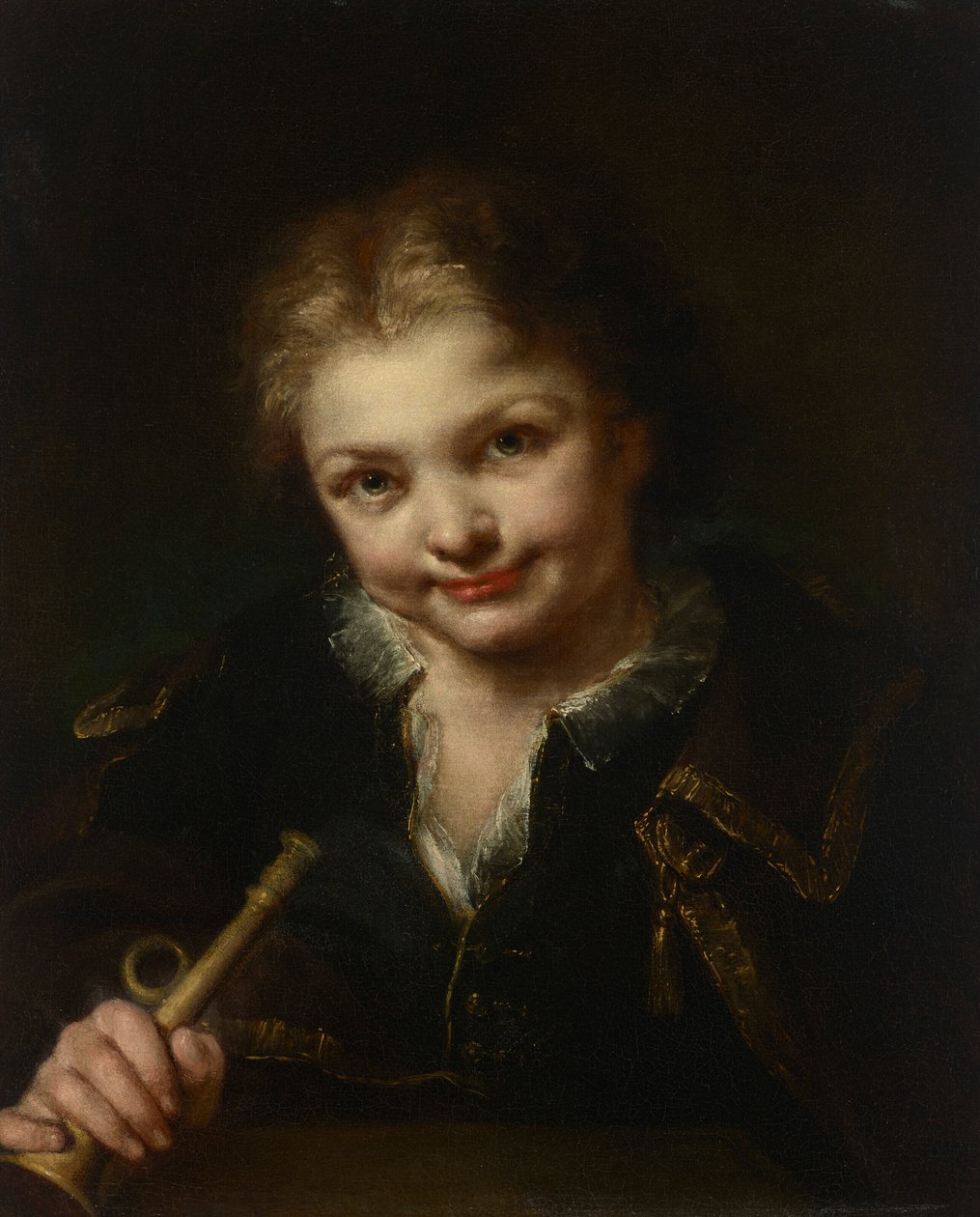 En pojke med en trumpet av Giuseppe Nogari