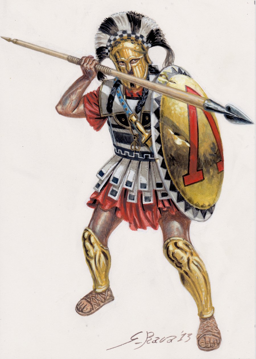Spartansk hoplit av Giuseppe Rava