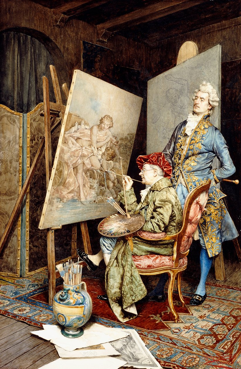 Målarens ateljé av Giuseppe Signorini