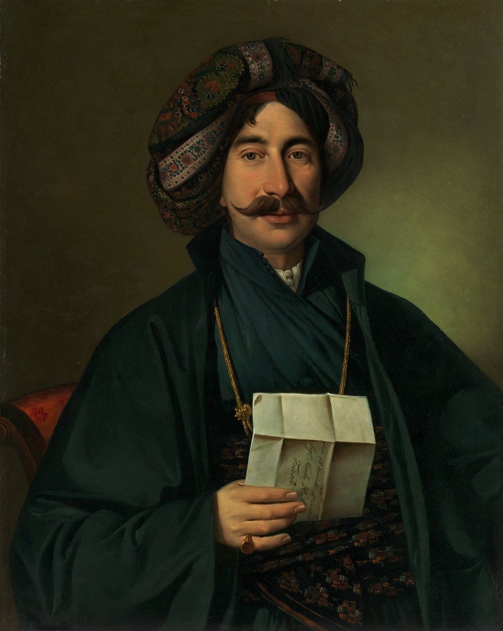 Man i ottomansk klädsel av Giuseppe Tominz