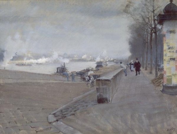 Seine i Paris av Giuseppe de Nittis