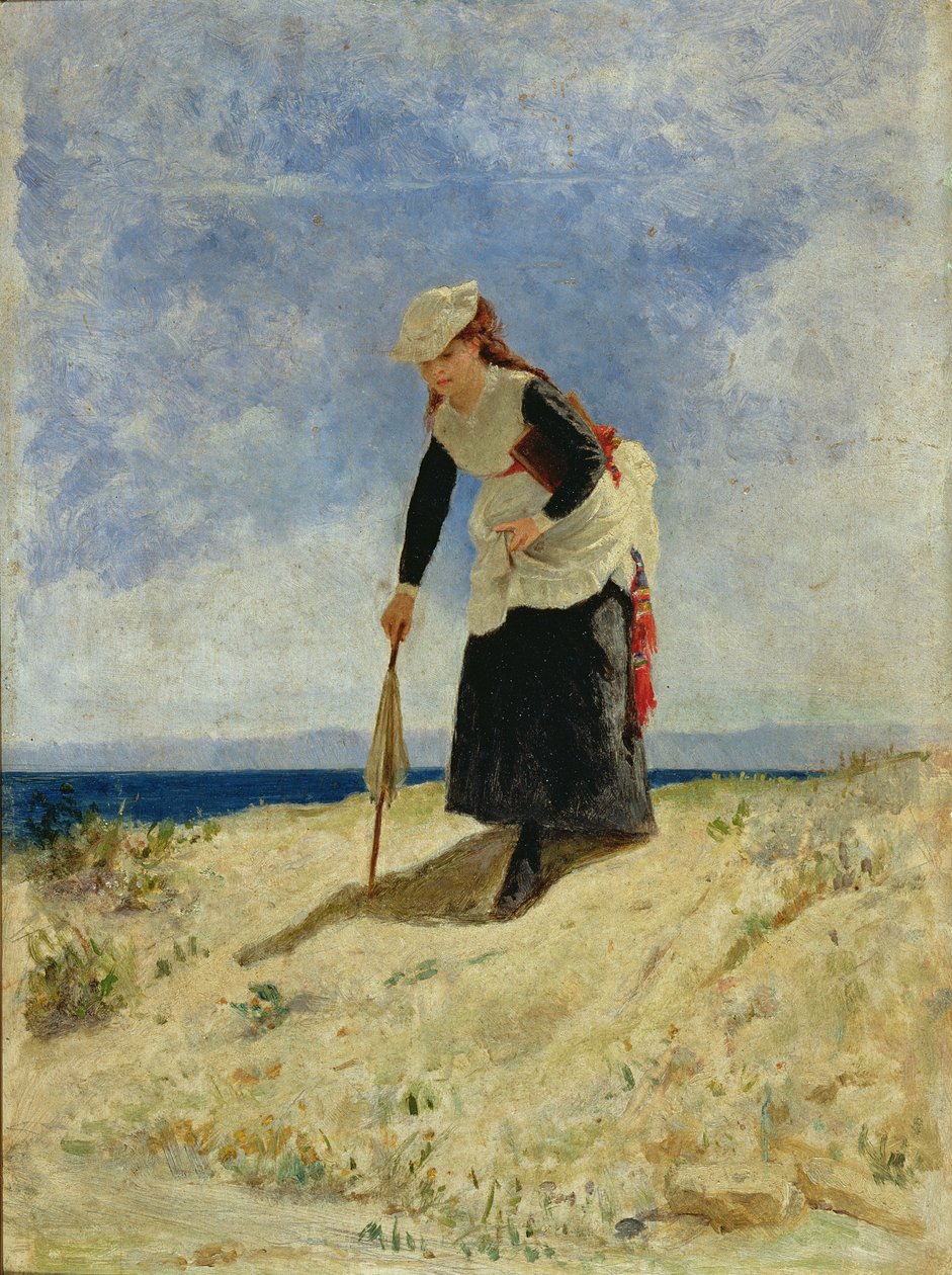 Kvinna på stranden av Giuseppe de Nittis