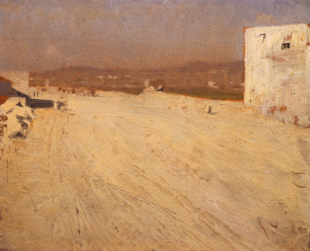 Landskap i solen av Giuseppe or Joseph de Nittis