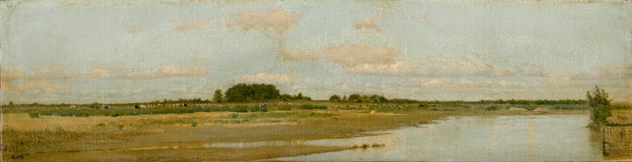 Ofanto slätt av Giuseppe or Joseph de Nittis