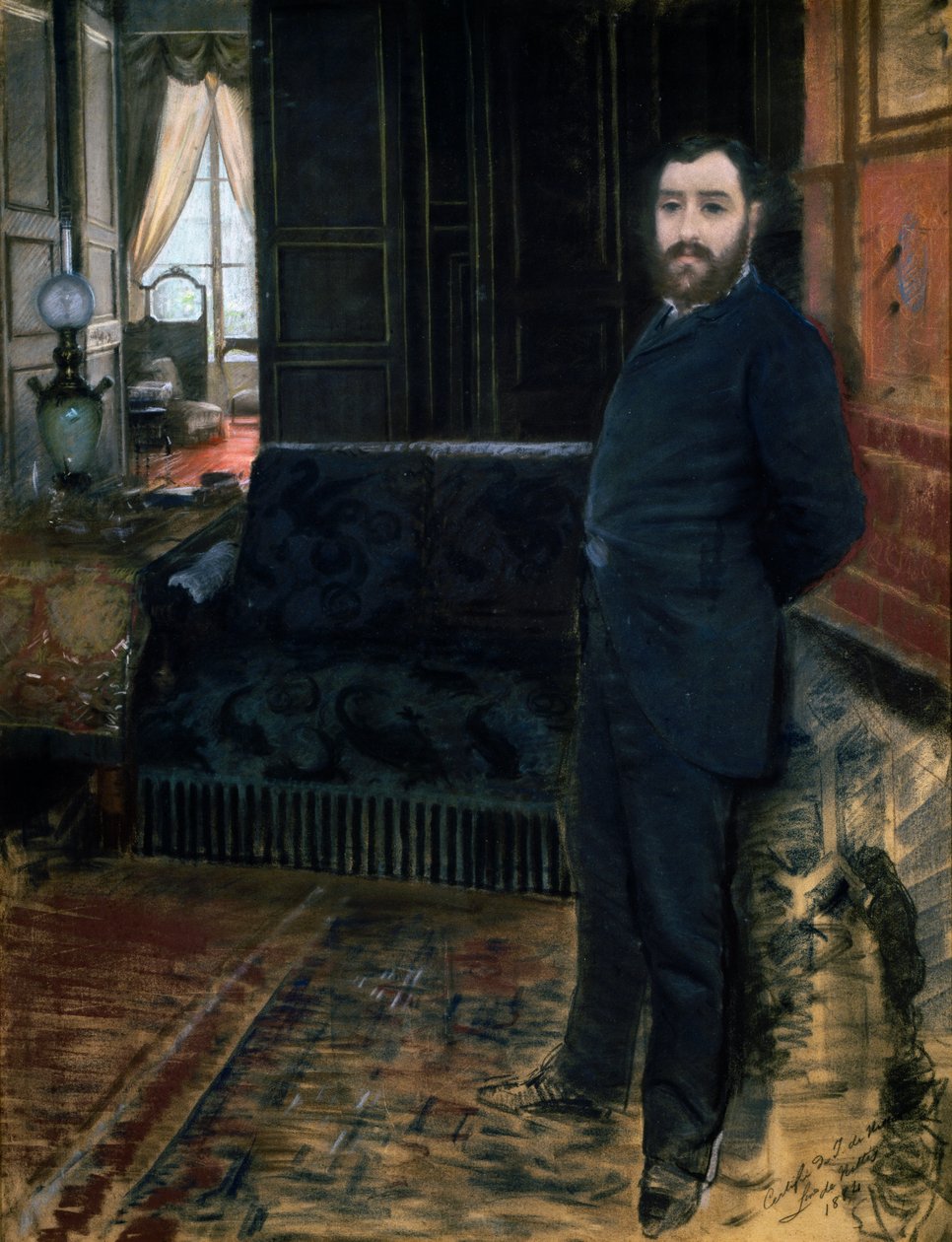 Självporträtt av Giuseppe or Joseph de Nittis