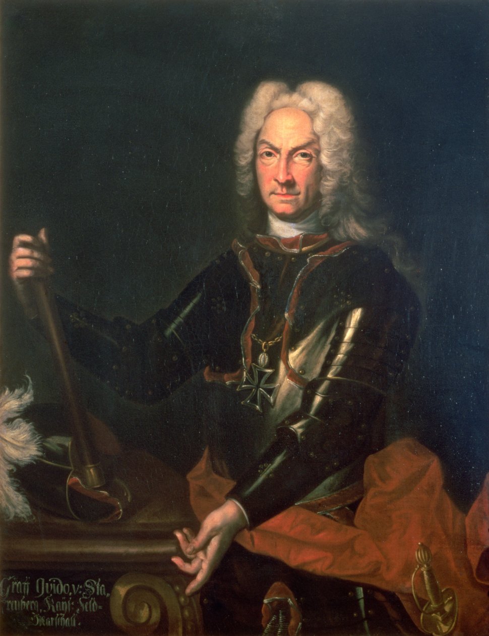 01148 Fältmarskalk greve Guidobald von Starhemberg (1654-1737), österrikisk militärbefälhavare i Spanien under det spanska tronföljdskriget av Godfrey Kneller