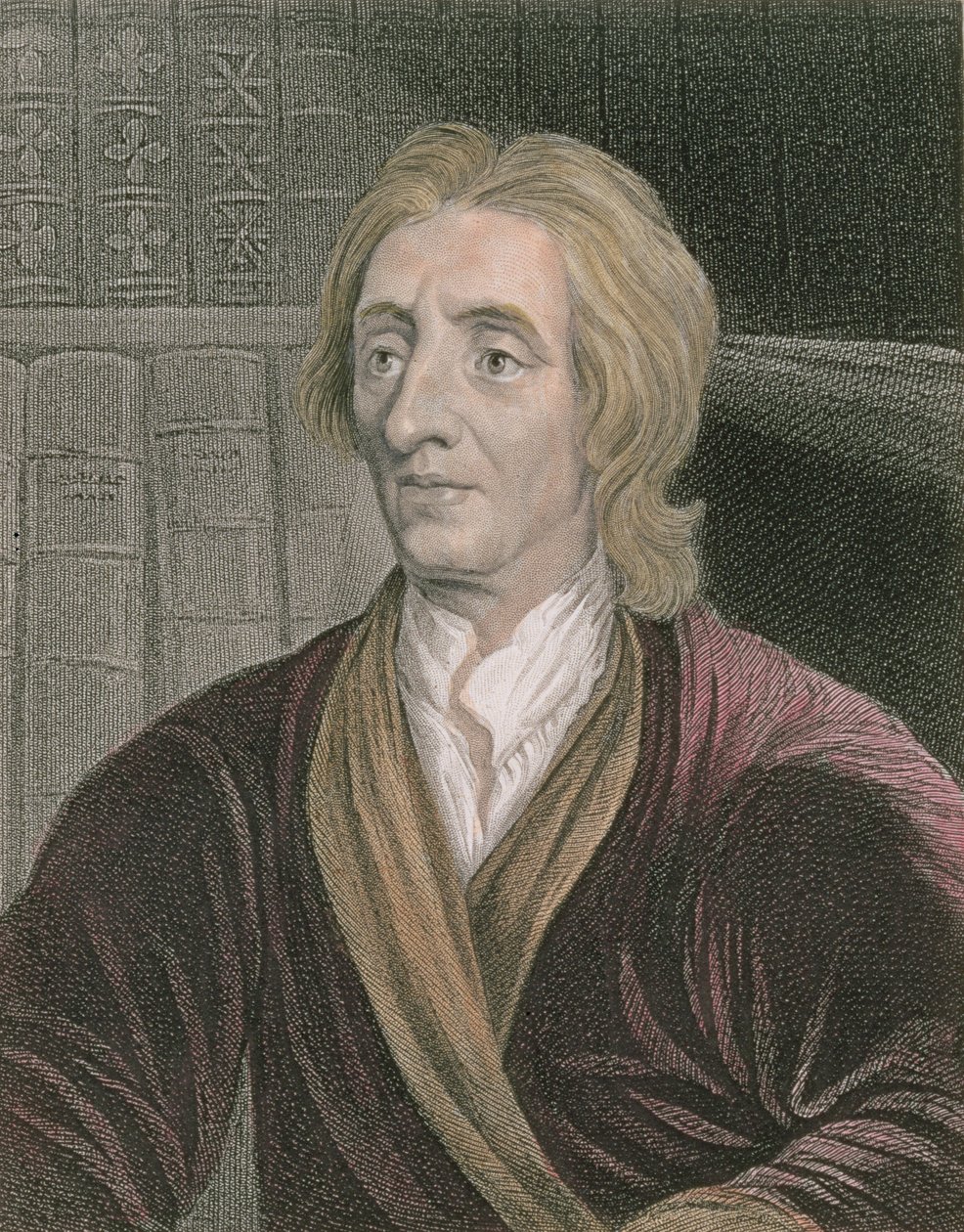 Porträtt av John Locke (1632-1704), graverat av James Posselwhite (1798-1884), utgiven av William Mackenzie. av Godfrey Kneller