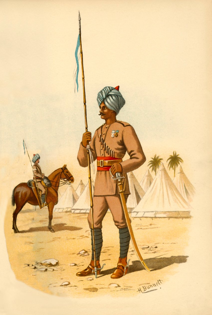 The 13th Bengal Lancers, 1890. av Godfrey Douglas Giles