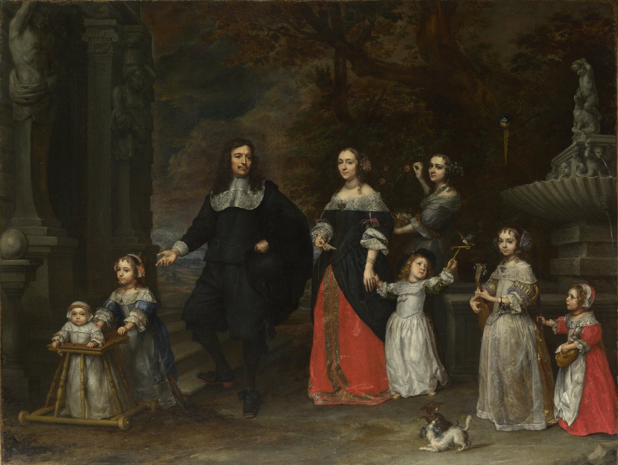 En familjegrupp, ca 1664. av Gonzales Coques