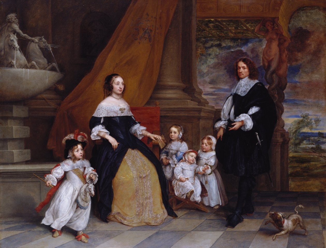 Jan-Baptista Anthoines familj av Gonzales Coques
