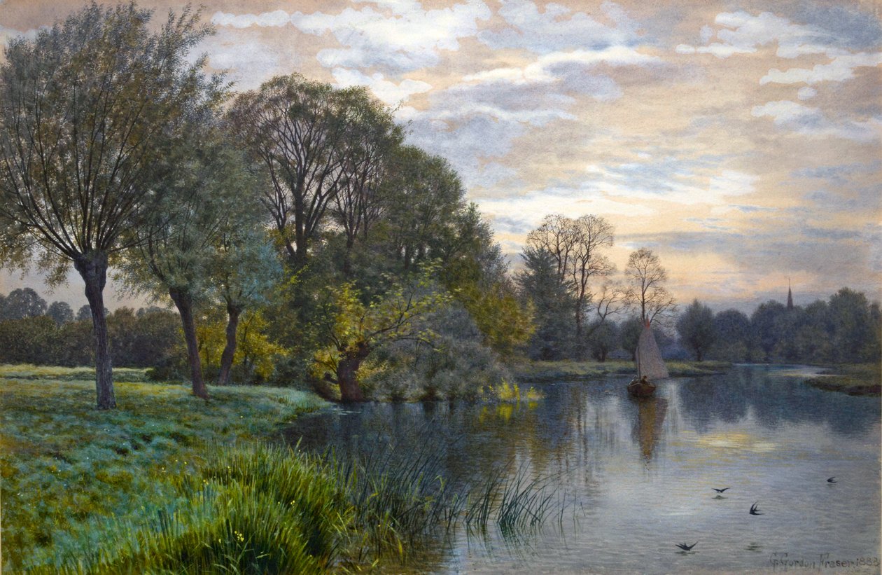 Floden Great Ouse vid solnedgången av Gordon Fraser
