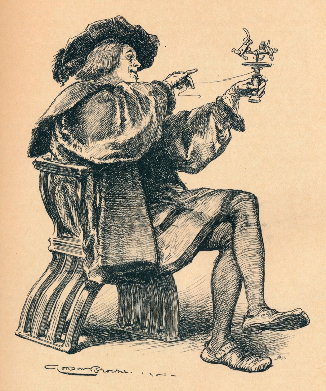 Puppets, c1900 av Gordon Frederick Browne