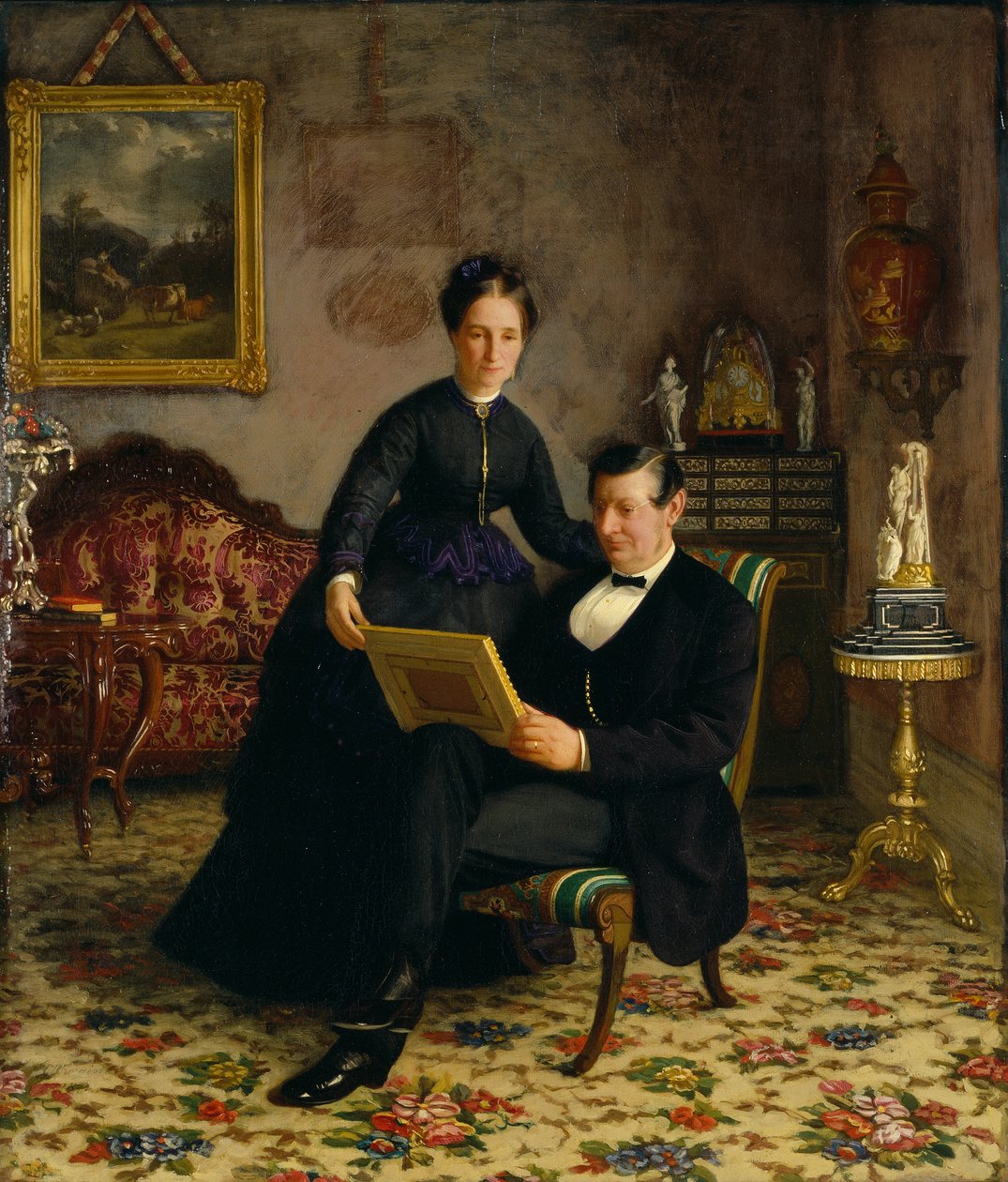 Robert Constantin och fru Maria Eleonora Berggren av Gottfrid Virgin