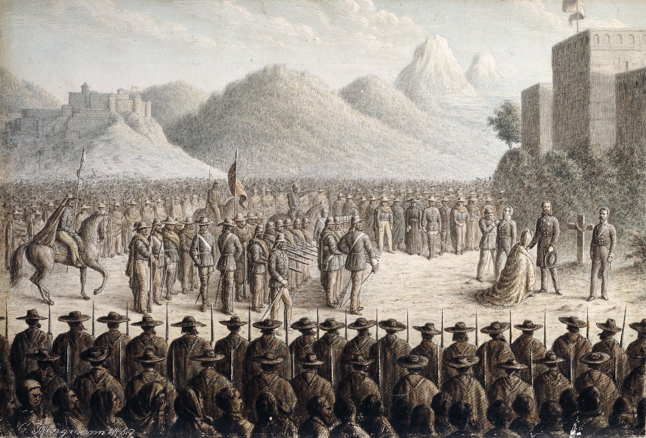 Avrättningen av kejsar Maximilian, 1867 av Gottlob Jungman
