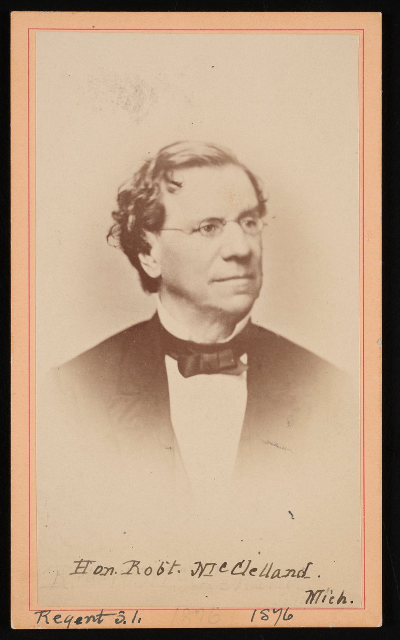 Porträtt av Robert McClelland 1807-1880, 1876. av Gottschalk Grelling