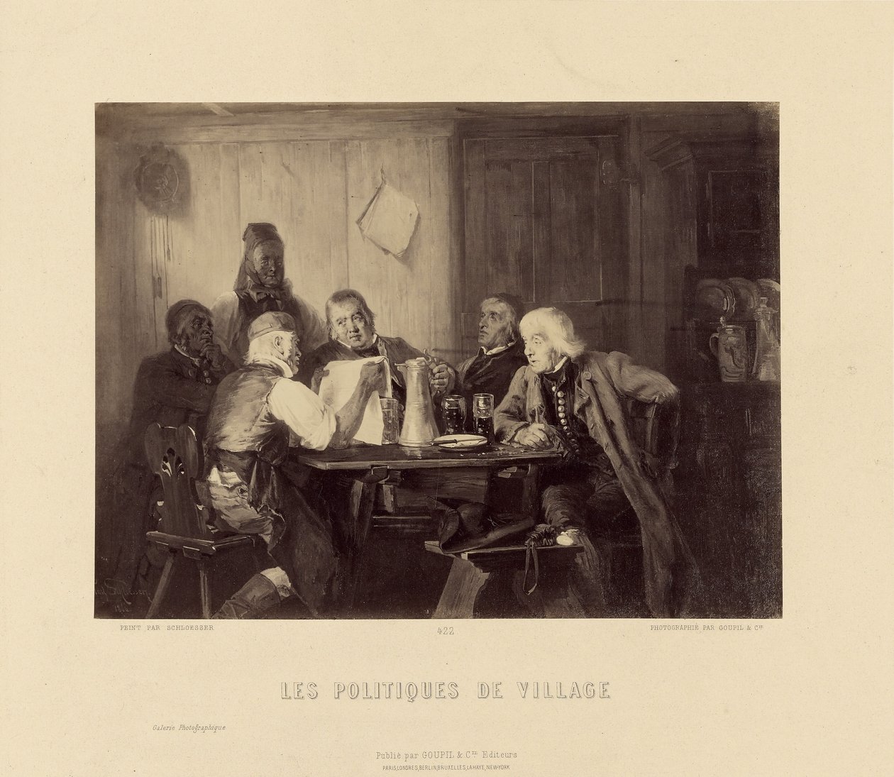 "Village Politics" av Scholesser av Goupil and Cie.