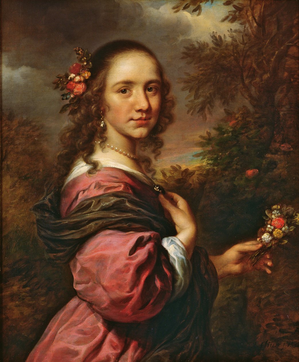 Porträtt av en dam, 1658 av Govaert Flinck