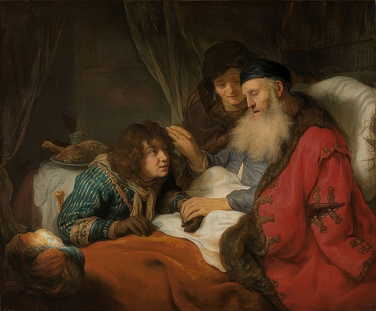 Isak välsignar Jakob. Omkring 1638 av Govaert Flinck
